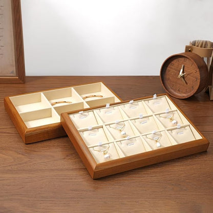 Oirlv Solid Wood Stackable Jewelry Organizer Tray Jewelry Drawer Organizer - Image 4