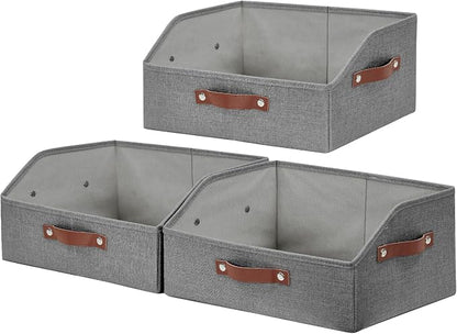 Bagnizer Closet Organizers and Storage, Linen Trapezoid Storage Bins by Bagnizer