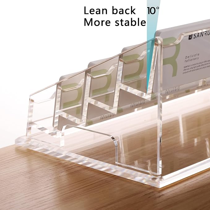 YUXUN 16 Slots Acrylic Business Card Holder - Image 6