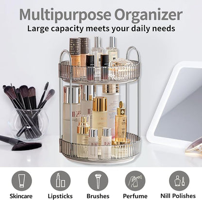 360 Rotating Makeup Organizer for Vanity, Bathroom Countertop Organizer - Image 7