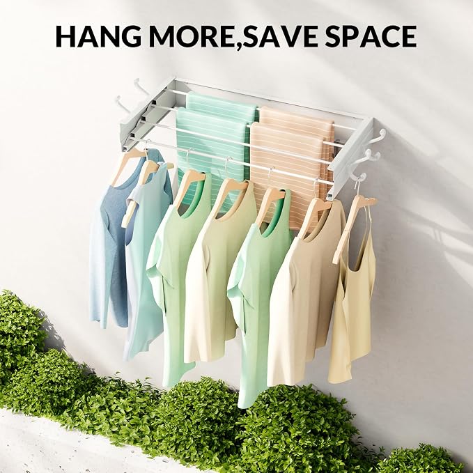 BAKON Wall Mounted Foldable Clothes Drying Rack - Image 7