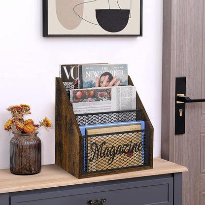 YINMIT Magazine Holder, Stepped 3 Tier Magazine Rack Floor, Magazine Storage - Image 5