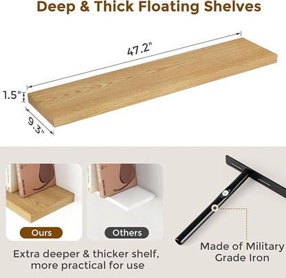 48 Inch Floating Shelves, 9.3 Inch Deep Floating Shelf - Image 3