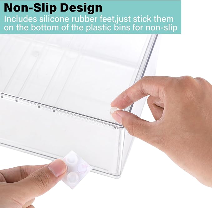 Prsildan 6 Small Drawers Stackable Storage Drawer Clear Acrylic Organizer | - Image 6