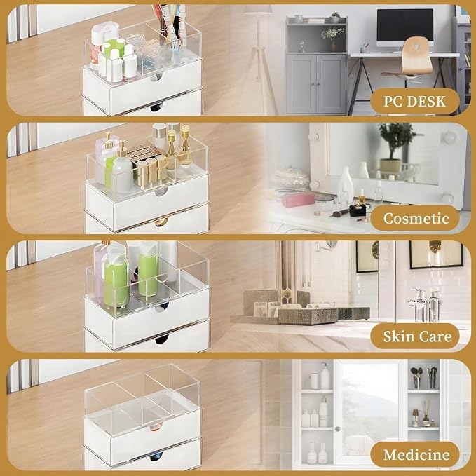 3 Tier Medicine Cabinet Organizer and Storage, Stackable Bathroom Medicine - Image 7