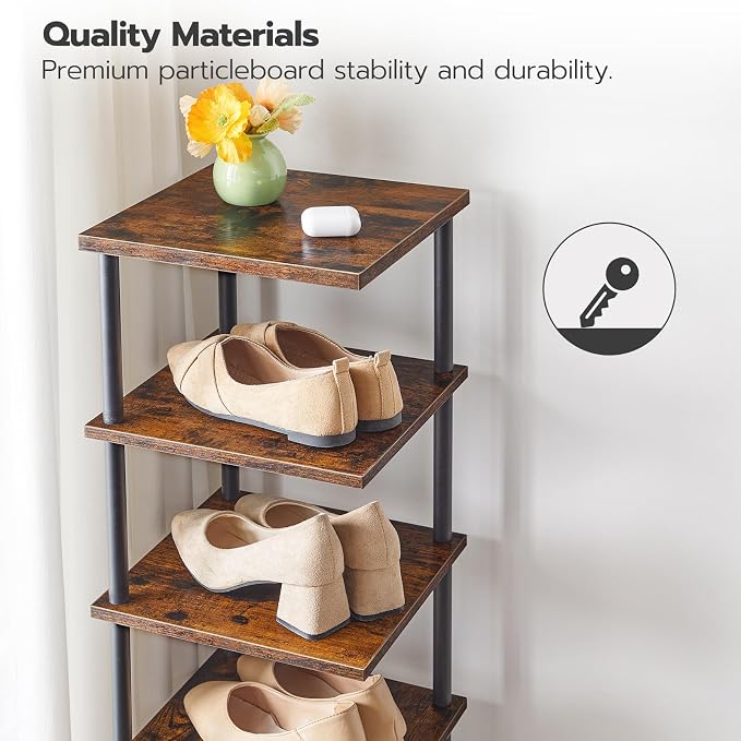 HOOBRO Vertical Shoe Rack, 8-Tier Narrow Shoe Shelf, Shoe Storage Organizer - Image 7