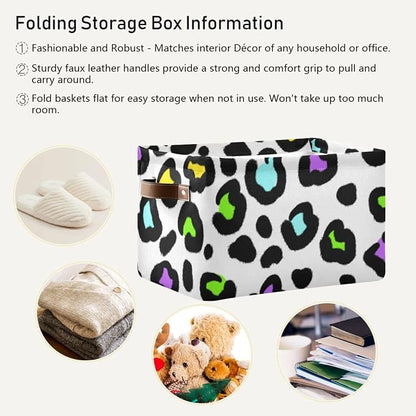 ZAZYXTJ Leopard PrintStorage Basket - Image 5