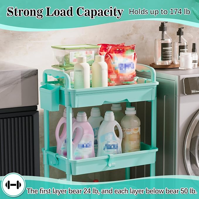 SUNALLY 3-Tier Rolling Cart - Image 5
