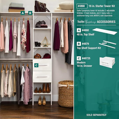 ClosetMaid SuiteSymphony Wood Closet Organizer Starter Kit - Image 5