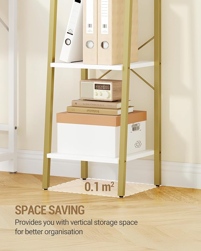 Hzuaneri Ladder Shelf, Freestanding Corner Storage Shelf | Bookcase - Image 3