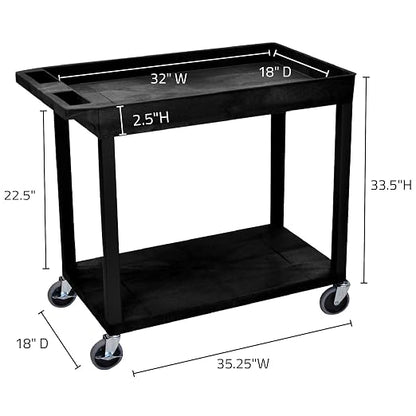 LUXOR EC12-B 32" x 18" Cart - Image 3