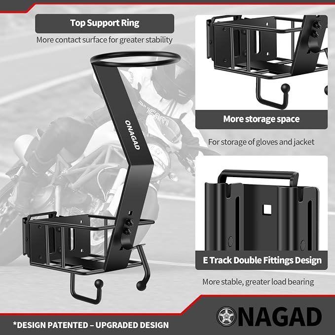 E Track Motorcycle Helmet Rack - Image 3
