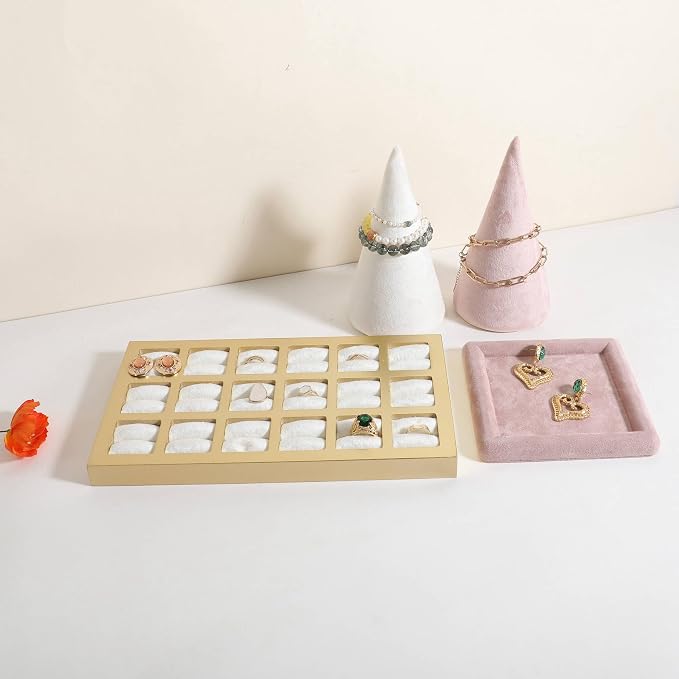 GemeShou Velvet Ring Storage Organizer Tray - Image 3