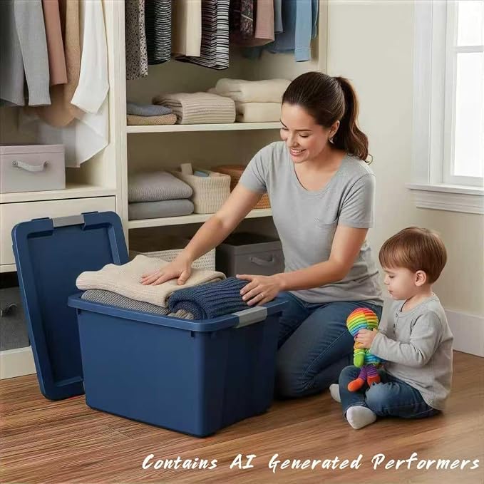 （2 Pack） 20 Gallon Large Storage Bins - Image 2