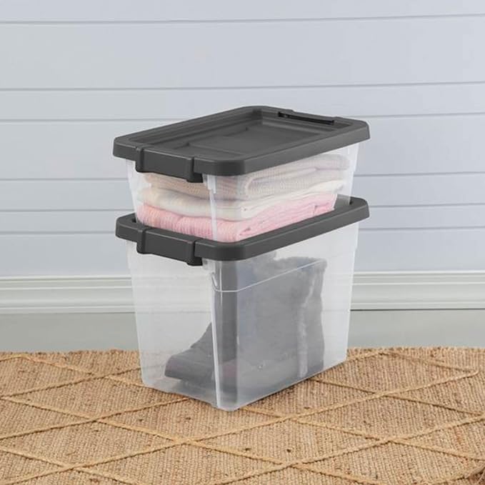 Sterilite 6-Pack Modular Stacker Box, Durable Clear Plastic Storage Bins - Image 7