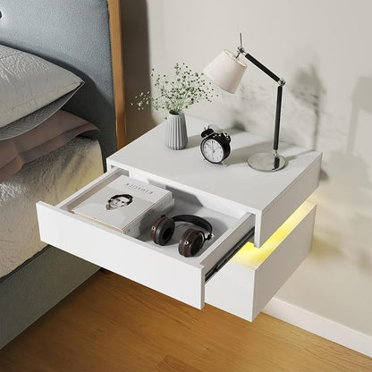 Floating Nightstand Set of 2, Modern Bedside Tables - Image 9