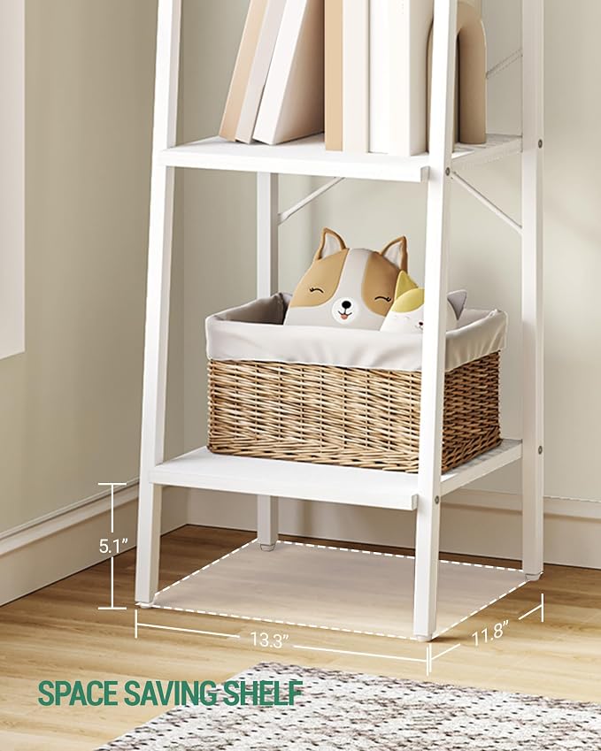 Hzuaneri Ladder Shelf, Freestanding Corner Storage Shelf | Bookcase - Image 5