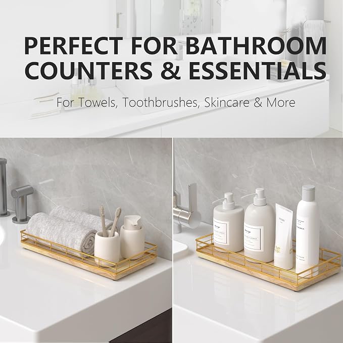 Toilet Paper Basket Organizer – Oak Wood Toilet Tank Tray - Image 4