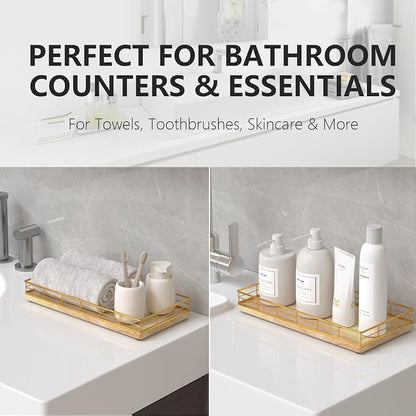 Toilet Paper Basket Organizer – Oak Wood Toilet Tank Tray - Image 4