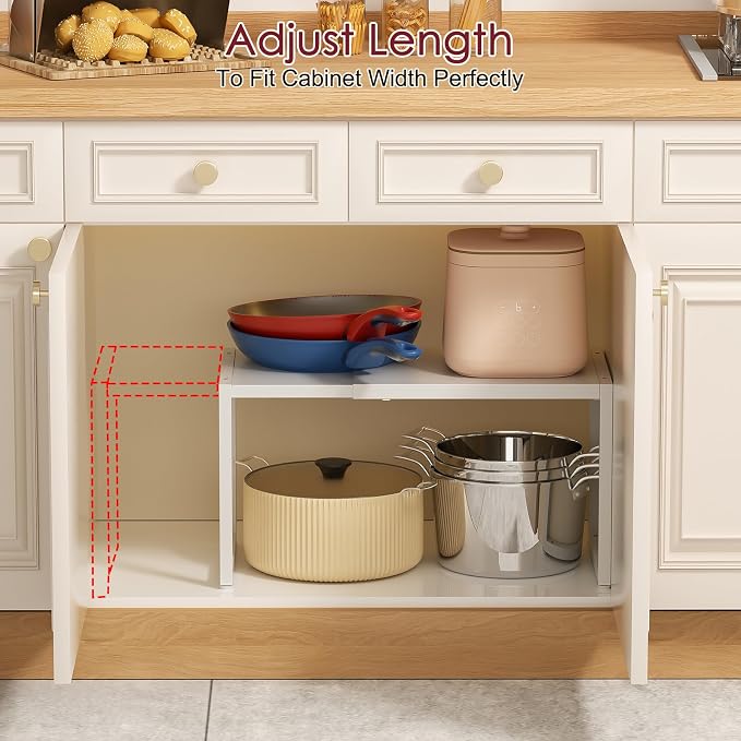 Expandable Kitchen Storage Shelves, 100LBS Heavy Duty Metal Shelving Unit - Image 6