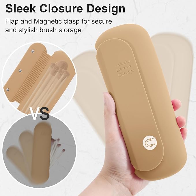 Silicone Travel Makeup Brush Holder - Image 3