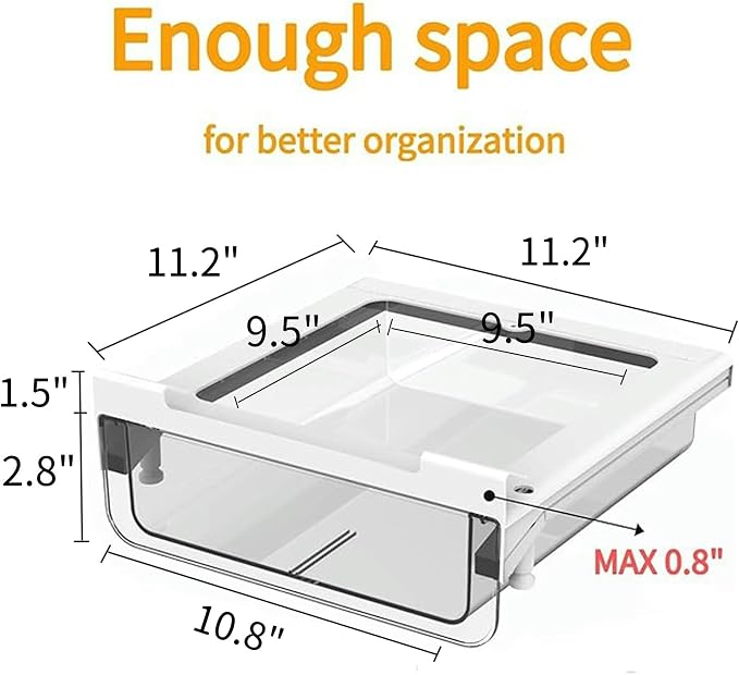 vacane Under Shelf Organizer, Under Shelf Storage Drawer Pull Out, Under - Image 5