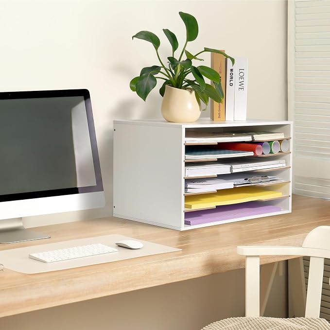 12x18 Construction Paper Organizer, Larger Size Wooden Literature Organizer - Image 6