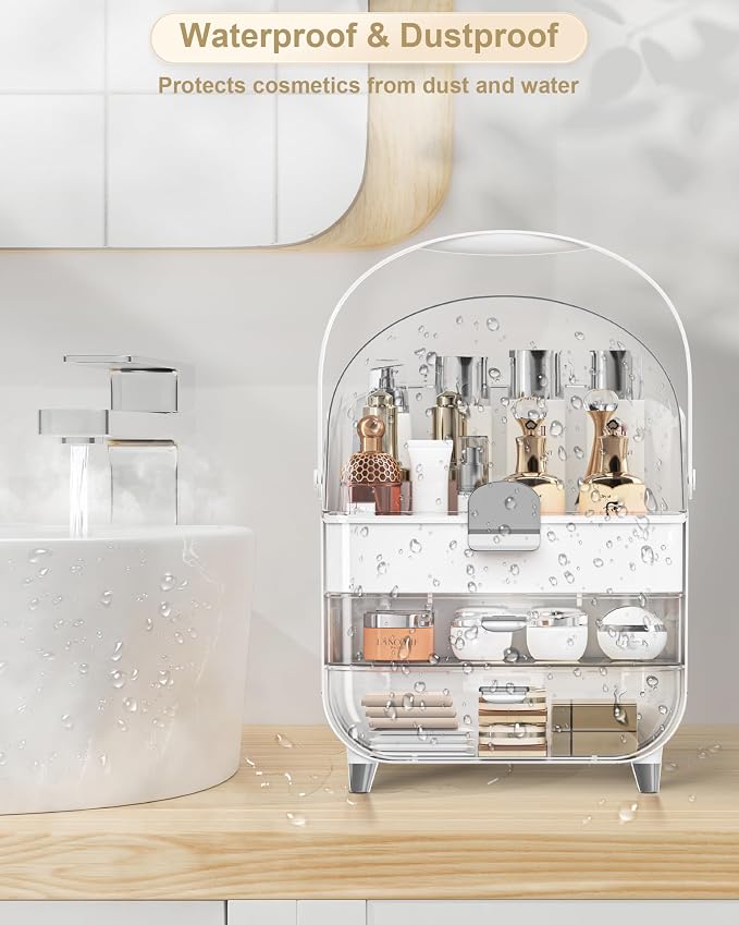 Makeup Organizer, Skincare Holder Bathroom Counter Organizer, Storage Box - Image 7