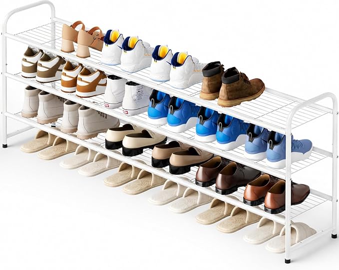 KEETDY 3-Tier Long Shoe Rack for Closet Metal Shoe Organizer for Entryway by KEETDY