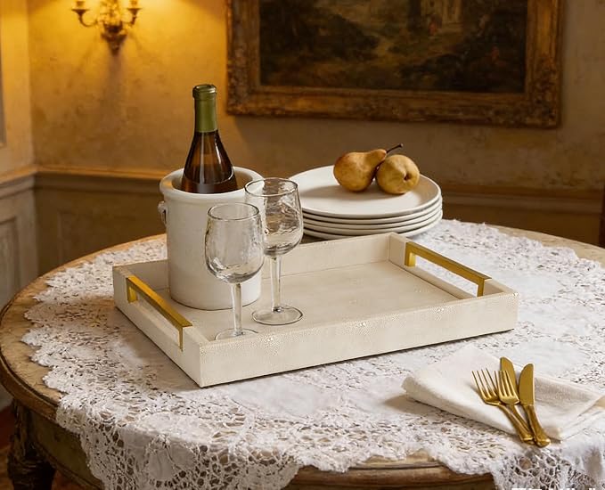 HofferRuffer Faux Leather Serving Tray - Image 6