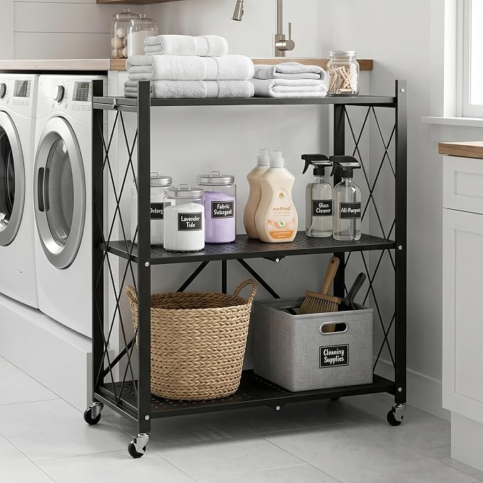 3-Tier Foldable Storage Shelves - Image 3
