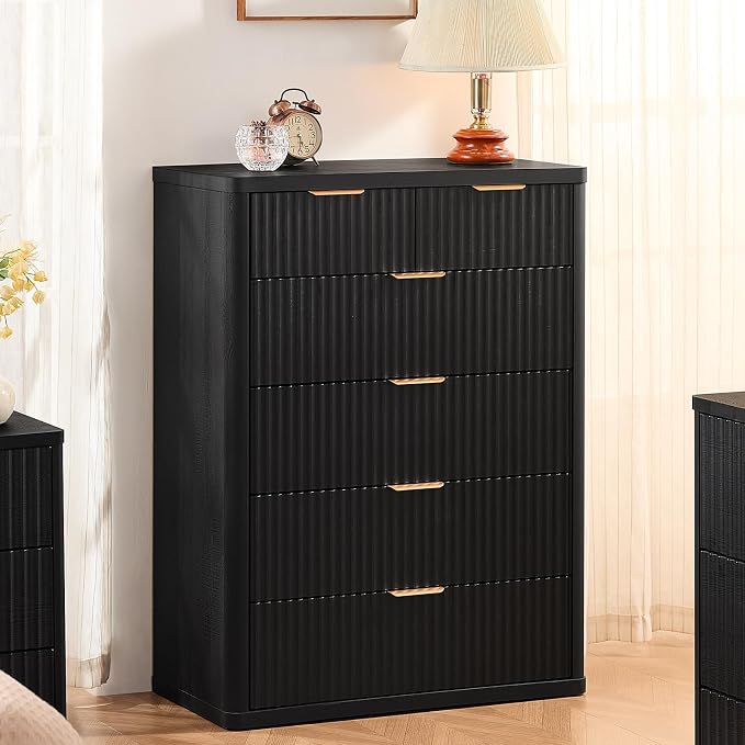 LEYAOYAO Fluted 6 Drawers Dresser - Image 4