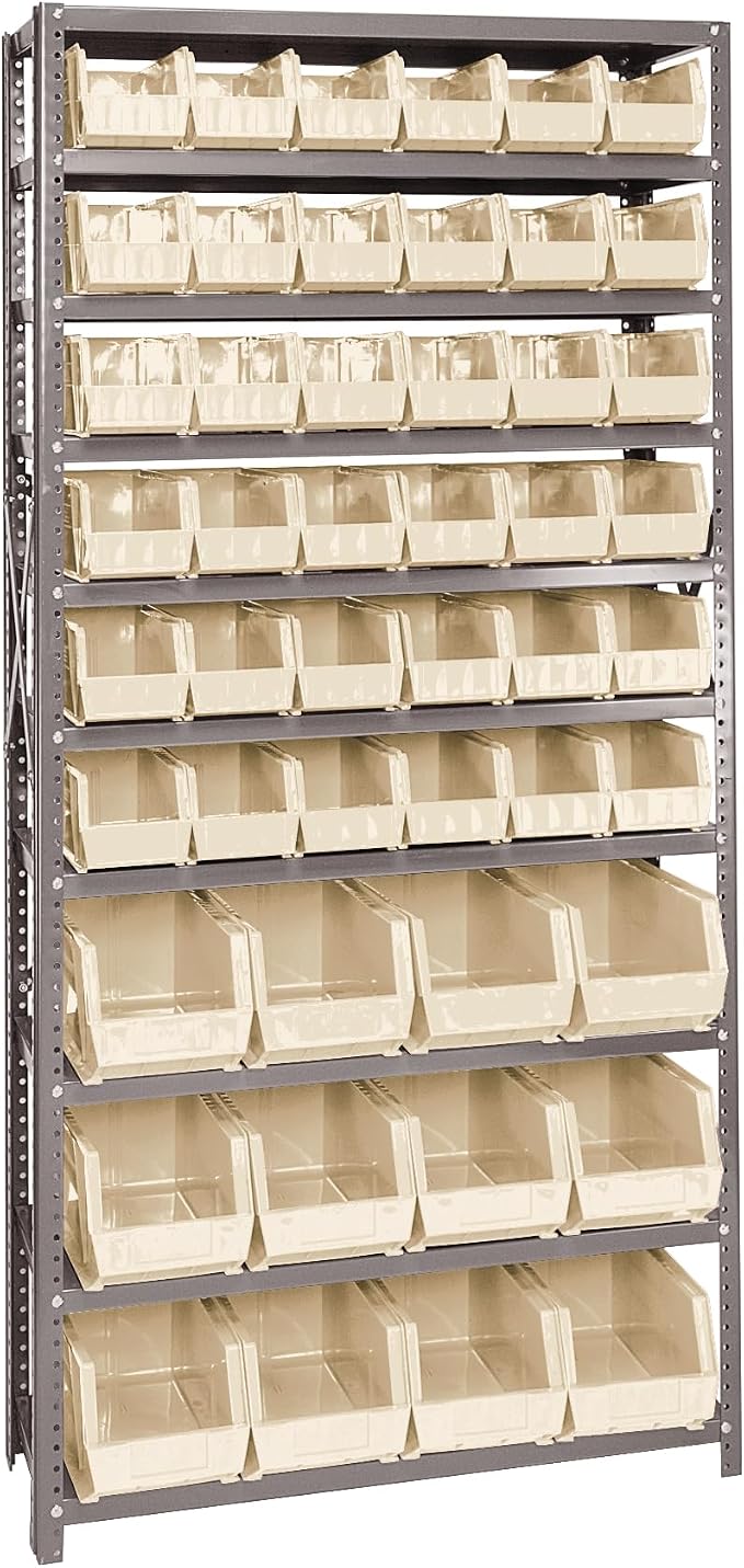 Quantum Storage Systems QSBU-230240IV Giant Open Hopper Steel Shelving System by QuantumStorageSystems