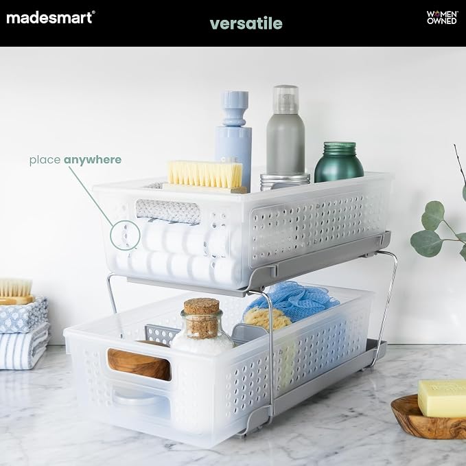 madesmart 2 Tier Organizer, Under Cabinet Storage - Image 4