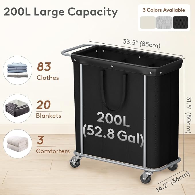 Lifewit 200L Large Laundry Basket - Image 2