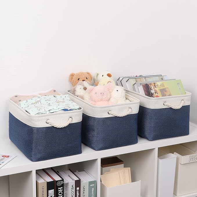 Bidtakay Storage Baskets Collapsible Decorative Storage Bins - Image 4