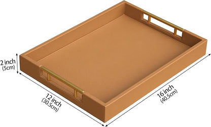 HofferRuffer Faux Leather Serving Tray - Image 2
