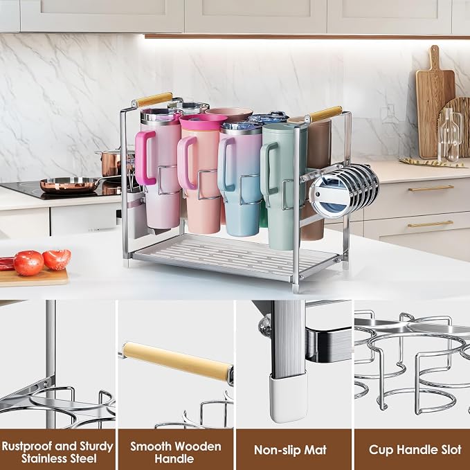 Housolution Water Bottle Organizer Drying Rack - Image 6