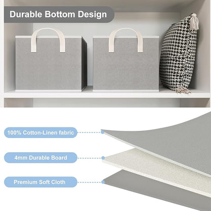 Closet Storage Bins, Fabric Closet Organizers and Storage Basket - Image 2