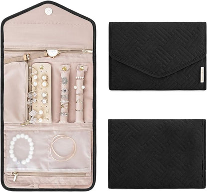 BAGSMART Travel Jewelry Organizer Roll Foldable Jewelry Case by BAGSMART