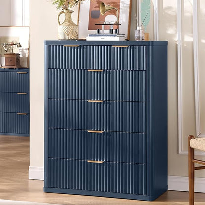 LEYAOYAO Fluted 6 Drawers Dresser - Image 3