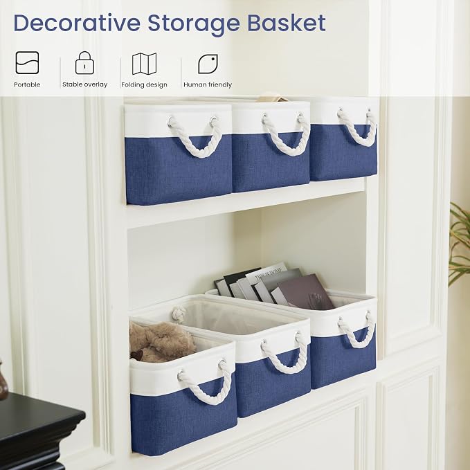 13.8x9.8x6.7 Inch Fabric Small Storage Bins - Image 5
