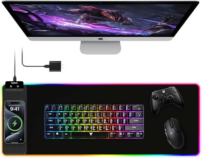 TopMade Mouse Pad with Wireless Charging, 31.5" x 11.81" Large Desk Mat RGB by TopmadeProduct-Ordernow