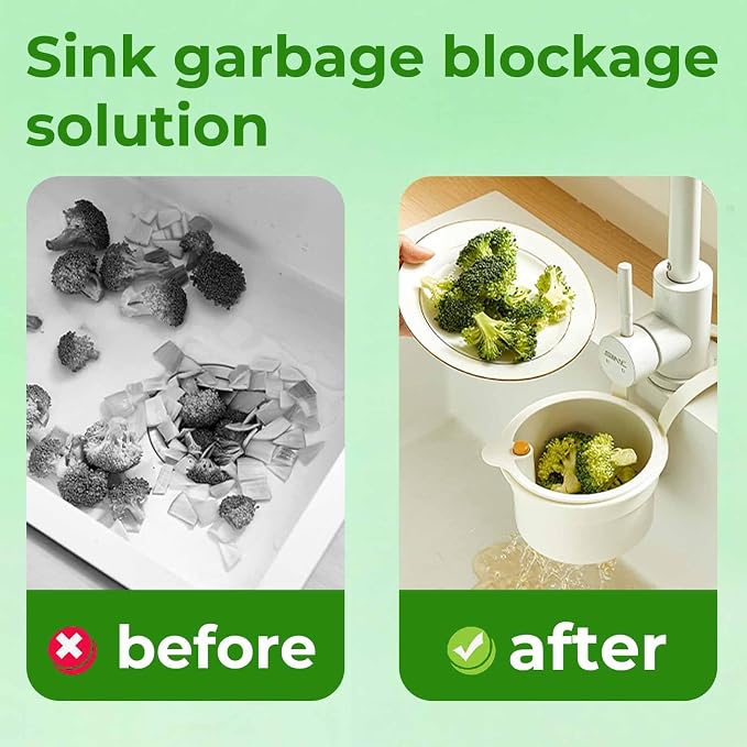 Hanging Sink Drain Basket for Kitchen, Sink Strainer Basket | Collapsible Design - Image 4