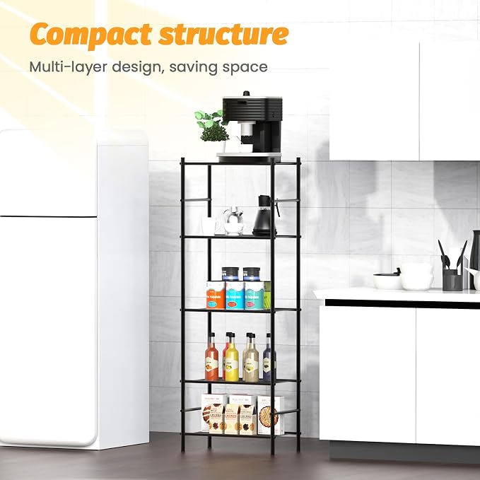 Abiglifty Storage Shelves, 5 Tier Metal Shelf Organizer, Garage Shelving - Image 6