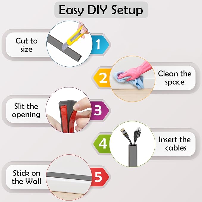 Rubber Bond TV Cord Hider Cable Protector - Image 7