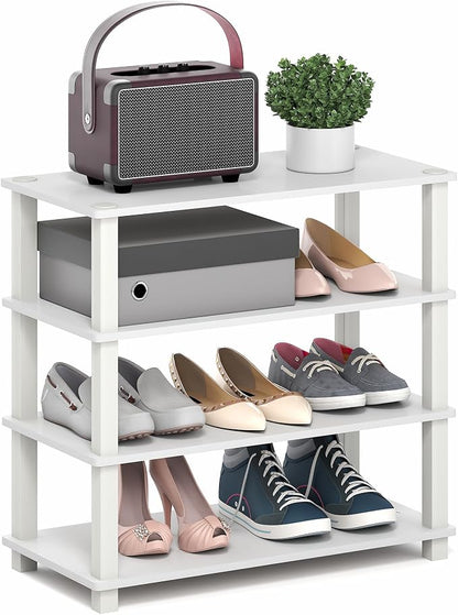 Furinno Turn-S-Tube Shoe Rack, 4-Tier Shoe Organizer, Shoe Storage, 11.6 x 23.6 by Furinno-FitsYourSpaceFitsYourBudget