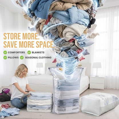 TAILI Vacuum Storage Bags 4 Pack, Jumbo Cube, Extra Large Vacuum Seal Bags - Image 7