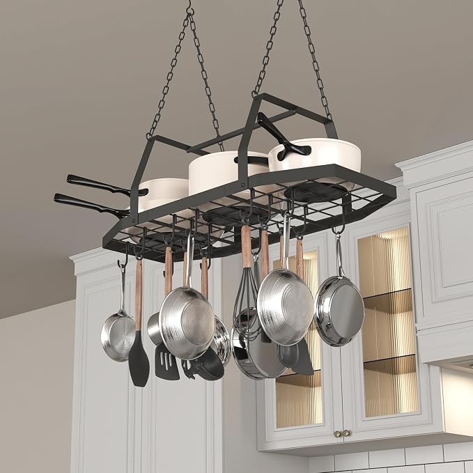 Hexagon Ceiling Pot Rack Hanging Pan Rack Hanging - Image 9