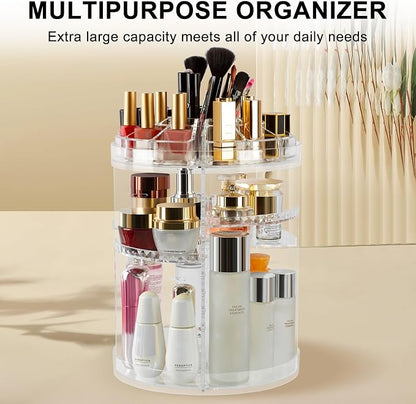 AMEITECH Makeup Organizer, 360 Degree Rotating Adjustable Cosmetic Storage - Image 5